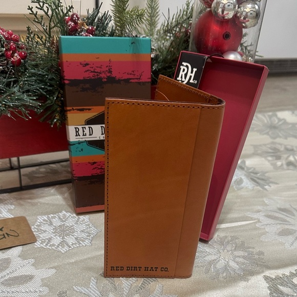 New Red Dirt Hat Co Unisex Wallet Rodeo Leather Southwest RedTan 23111876W16 - Picture 9 of 16